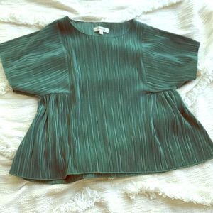 *SOLD* Madewell emerald green shirt sleeve blouse